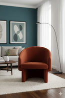 Barrel-Back Orange Lounge Chair | Splendido Lauryn | Oroa.com