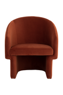 Barrel-Back Orange Lounge Chair | Splendido Lauryn | Oroa.com