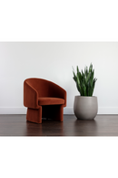 Barrel-Back Orange Lounge Chair | Splendido Lauryn | Oroa.com