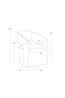 Hospitality furniture - Blue Wheeled Dining Armchair - www.oroatrade.com