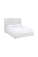 White Vertical-Tufted Queen Bed | Splendido Emmit | Oroa.com