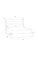 White Vertical-Tufted Queen Bed | Splendido Emmit | Oroa.com