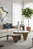 Gold Framed Nesting Coffee Tables (2) | Splendido Mysaria | Oroa.com