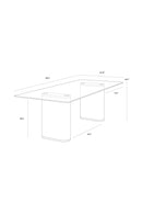 Clear Glass Indoor/Outdoor Dining Table | Splendido Aemond | Oroa.com