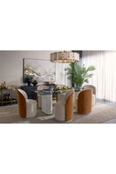 Clear Glass Indoor/Outdoor Dining Table | Splendido Aemond | Oroa.com