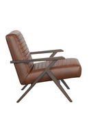 Brown Leather Channeled Lounge Chair | Splendido Peyton | Oroa.com