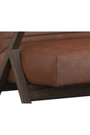Brown Leather Channeled Lounge Chair | Splendido Peyton | Oroa.com