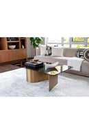 Gold S-Shaped Base Coffee Table | Splendido Whisper | Oroa.com