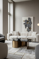 Gold S-Shaped Base Coffee Table | Splendido Whisper | Oroa.com