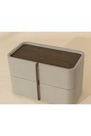 Hospitality furniture - Leather-Look 2-Drawer Nightstand - www.oroatrade.com