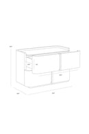 Hospitality furniture - Leather-Look 2-Drawer Nightstand - www.oroatrade.com