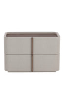 Hospitality furniture - Leather-Look 2-Drawer Nightstand - www.oroatrade.com