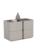 Hospitality furniture - Leather-Look 2-Drawer Nightstand - www.oroatrade.com