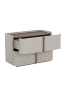 Hospitality furniture - Leather-Look 2-Drawer Nightstand - www.oroatrade.com