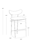 Antique Brass Back Counter Stool | Splendido Gibbons | Oroa.com