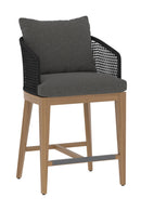 Gray Weave Indoor/Outdoor Counter Stool | Splendido Capri | Oroa.com