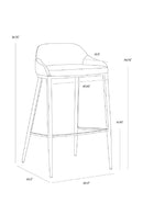 Low-Back Leather Look Bar Stool | Splendido Astra | Oroa.com