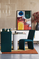 Contract furniture - Fabric Upholstered Modern Dining Chairs (2) - www.oroatrade.com