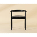 Contract furniture - Black Acacia Wood Dining Armchair - www.oroatrade.com