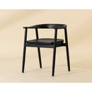 Contract furniture - Black Acacia Wood Dining Armchair - www.oroatrade.com