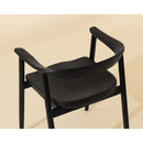 Contract furniture - Black Acacia Wood Dining Armchair - www.oroatrade.com