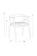 Black Acacia Wood Dining Armchair | Splendido Jeremy | Oroa.com