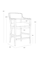 Brown Leather Counter Stool | Splendido Brylea | Oroa.com