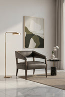 Brown Oak Leather Lounge Chair | Splendido Carlyle | Oroa.com