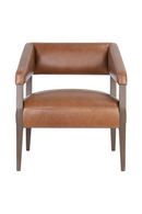 Brown Oak Leather Lounge Chair | Splendido Carlyle | Oroa.com