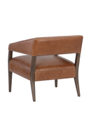 Brown Oak Leather Lounge Chair | Splendido Carlyle | Oroa.com