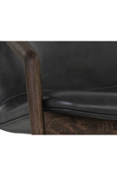 Black Leather Oak Lounge Chair | Splendido Cinelli | Oroa.com