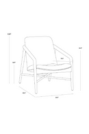 Black Leather Oak Lounge Chair | Splendido Cinelli | Oroa.com