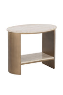 Oval Travertine Side Table | Splendido Roshni | Oroa.com