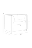 Gold Inlay Curved Lounge Chair | Splendido Larron | Oroa.com