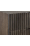 Taupe Fluted Wooden 2-Drawer Nightstand | Splendido Carlin | Oroa.com