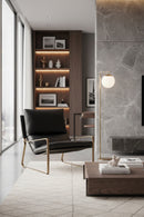 Scooped Leather Lounge Chair | Splendido Zancor | Oroa.com