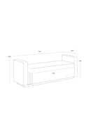 Channel-Tufted Fabric Bench | Splendido Odette | Oroa.com