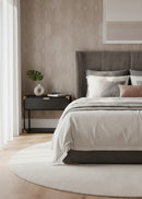 Minimalist Black & Brass Nightstand | Splendido Doone | Oroa.com