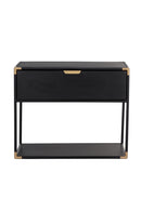 Minimalist Black & Brass Nightstand | Splendido Doone | Oroa.com
