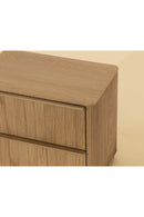 Reeded Oak 2-Drawer Nightstand | Splendido Kalla | Oroa.com