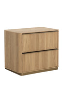 Reeded Oak 2-Drawer Nightstand | Splendido Kalla | Oroa.com