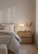 Reeded Oak 2-Drawer Nightstand | Splendido Kalla | Oroa.com