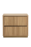 Reeded Oak 2-Drawer Nightstand | Splendido Kalla | Oroa.com