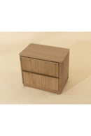 Reeded Oak 2-Drawer Nightstand | Splendido Kalla | Oroa.com