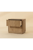 Reeded Oak 2-Drawer Nightstand | Splendido Kalla | Oroa.com