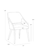 Monochromatic Leather Dining Chair | Splendido Galen | Oroa.com