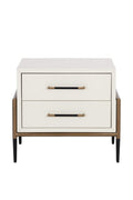 Acacia Veneer 2-Drawer Nightstand | Splendido Weldrick | Oroa.com