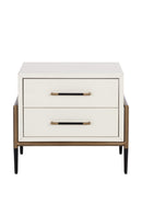 Acacia Veneer 2-Drawer Nightstand | Splendido Weldrick | Oroa.com