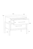 Acacia Veneer 2-Drawer Nightstand | Splendido Weldrick | Oroa.com