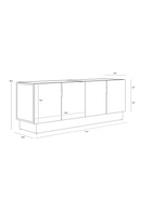 Antique Silver 4-Door Sideboard | Splendido Caddo | Oroa.com